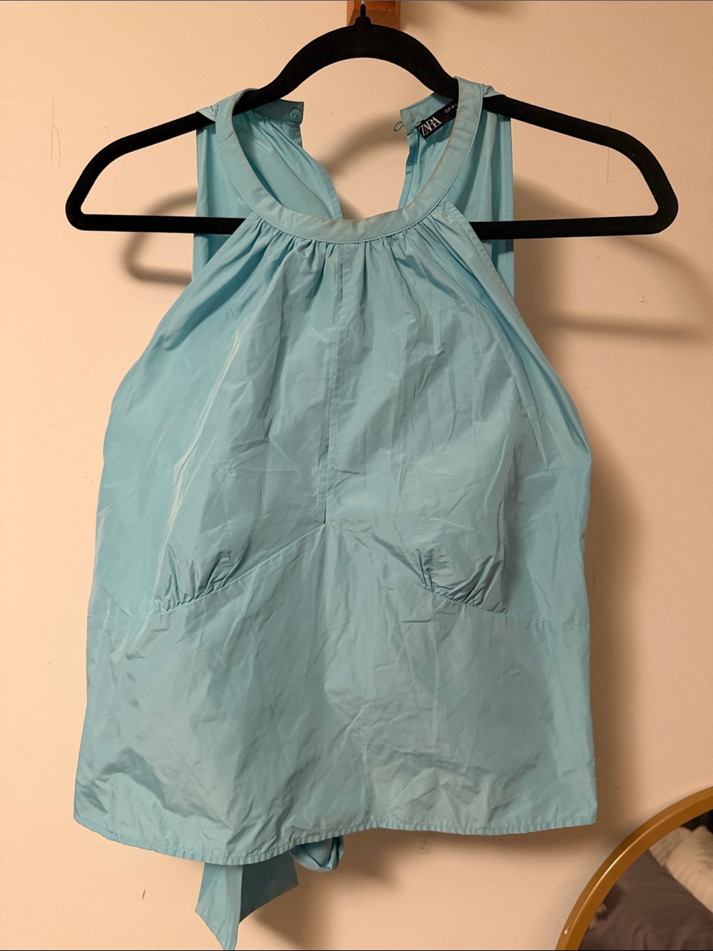 Zara Light Aqua Halter Camisole